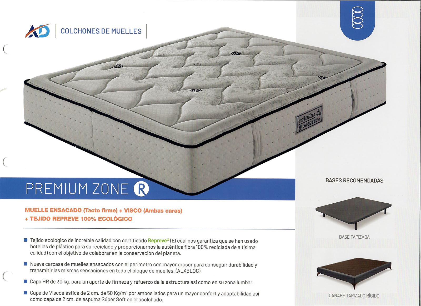 ALBILAX COLCHÓN DE MUELLE ENSACADO PREMIUM ZONE - Imagen 2