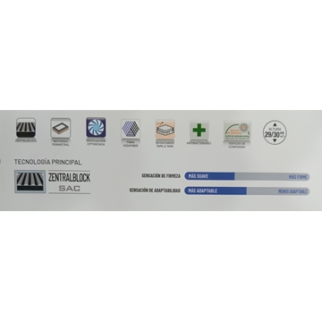 ALBILAX COLCHON RUBÍ  MUELLE ZENTRAL BLOCK - Imagen 2