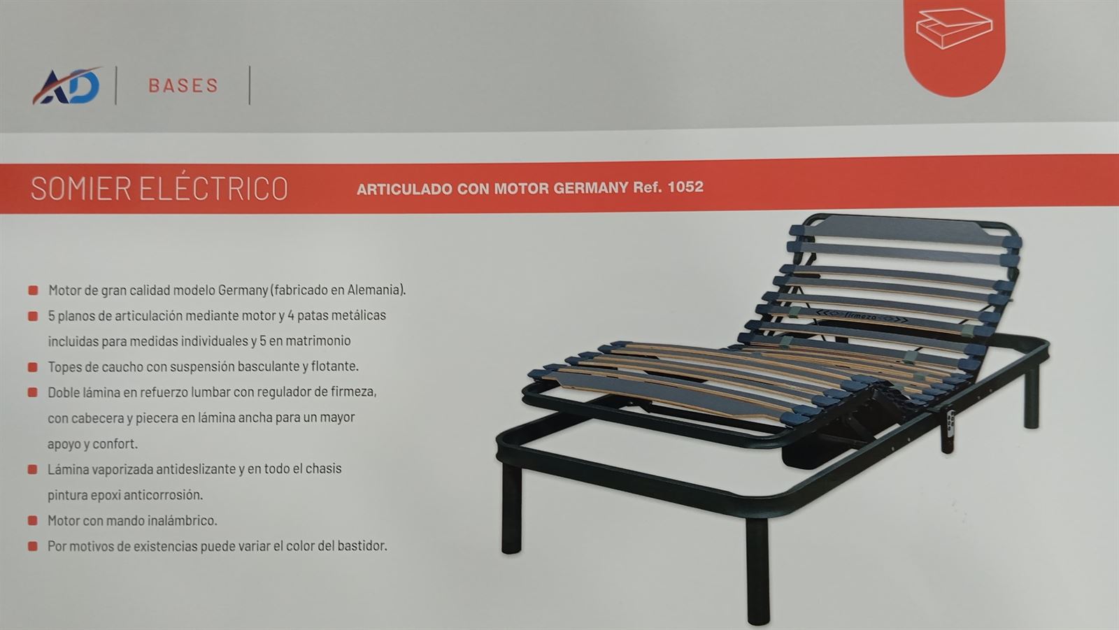 ALBILAX SOMIER ARTICULADO CON MOTOR GERMANY - Imagen 1