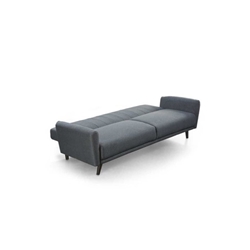 AXEL II SOFA CAMA TELA F165-28 COLOR GRIS OSCURO PATA NEGRA - Imagen 2
