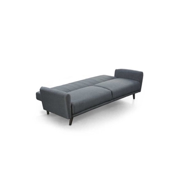 AXEL II SOFA CAMA TELA F165-28 COLOR GRIS OSCURO PATA NEGRA - Imagen 2