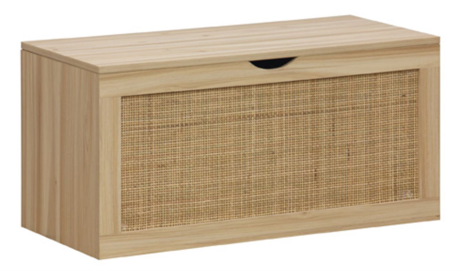 BAUL DECOR 80 x 40 CM PINO / RATTAN - Imagen 1