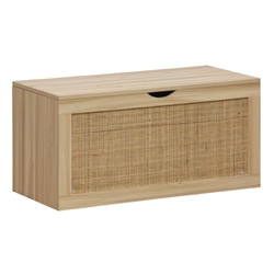 BAUL DECOR 80 x 40 CM PINO / RATTAN - Imagen 1