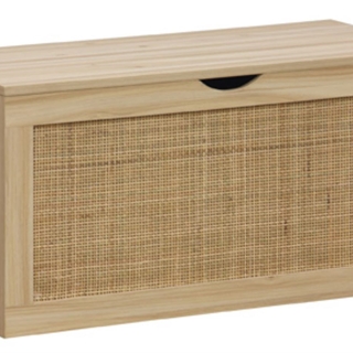 BAUL DECOR 80 x 40 CM PINO / RATTAN - Imagen 1