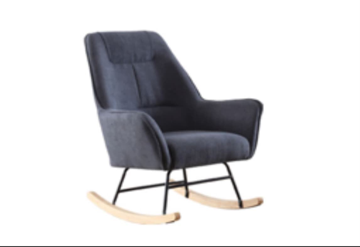 BUTACA MECEDORA ROCKER TEJIDO GRIS - Imagen 1