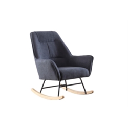BUTACA MECEDORA ROCKER TEJIDO GRIS - Imagen 1