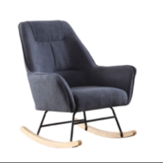 BUTACA MECEDORA ROCKER TEJIDO GRIS - Imagen 1