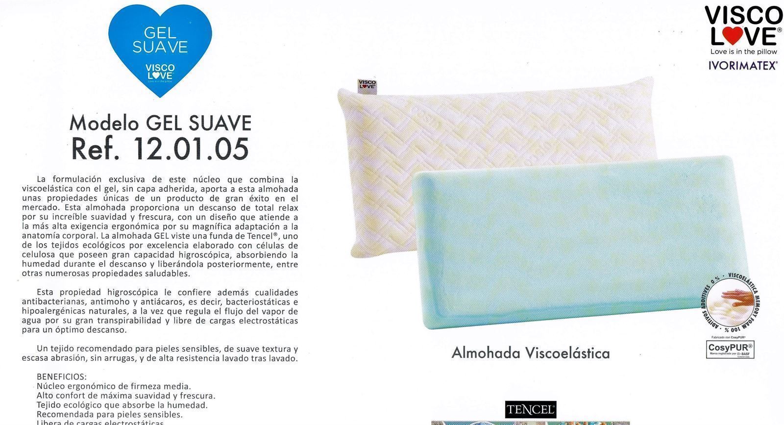 IVORIMATEX ALMOHADA GEL SUAVE VISCO LOVE - Imagen 2