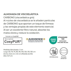 IVORIMATEX ALMOHADA MODELO CARBONO VISCO LOVE - Imagen 2