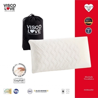 IVORIMATEX ALMOHADA MODELO MINI VIAJE PURE VISCO LOVE MEDIDA 43X24 CM - Imagen 1