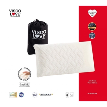 IVORIMATEX ALMOHADA MODELO MINI VIAJE PURE VISCO LOVE MEDIDA 43X24 CM - Imagen 1