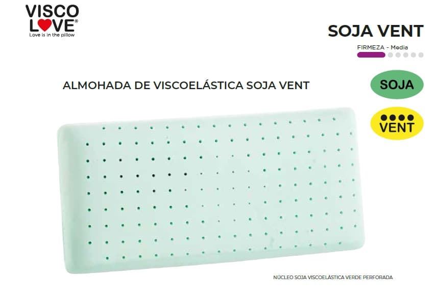 IVORIMATEX ALMOHADA MODELO SOJA VISCO VENT LOVE - Imagen 1