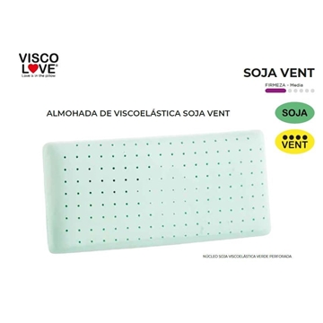 IVORIMATEX ALMOHADA MODELO SOJA VISCO VENT LOVE - Imagen 1