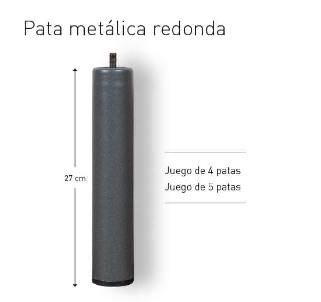 JUEGO PATAS METALICA REDONDA - CONFORGAL - Imagen 1