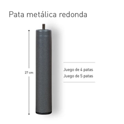JUEGO PATAS METALICA REDONDA - CONFORGAL - Imagen 1