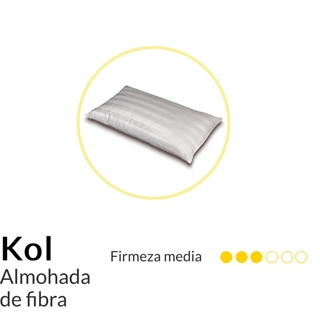 MASH ALMOHADA KOL FIBRA HUECA SILICONADA FUNDA 100% ALGODON FIRMEZA MEDIA - Imagen 1