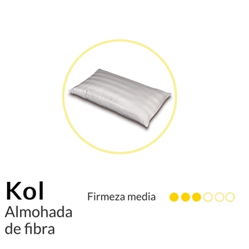MASH ALMOHADA KOL FIBRA HUECA SILICONADA FUNDA 100% ALGODON FIRMEZA MEDIA - Imagen 1