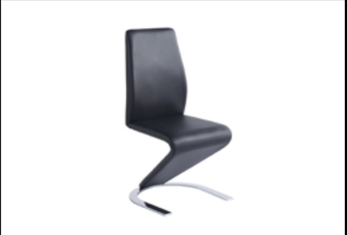 SILLA COMEDOR QATAR SIMIL PIEL NEGRO - Imagen 1