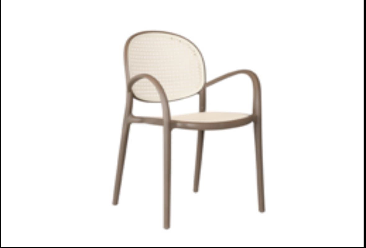 SILLON MASIA POLIPROPILENO TOPO / RATTAN - Imagen 1