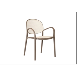 SILLON MASIA POLIPROPILENO TOPO / RATTAN - Imagen 1