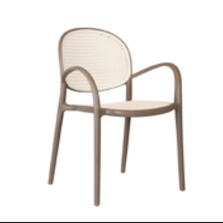 SILLON MASIA POLIPROPILENO TOPO / RATTAN - Imagen 1