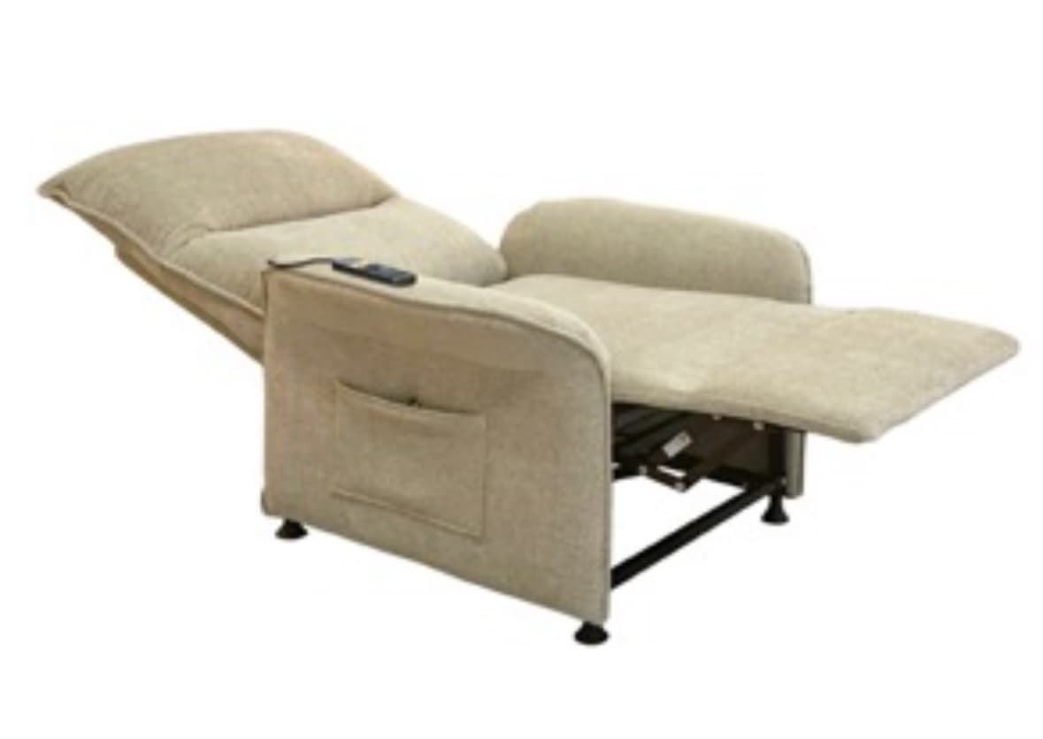 SILLON RELAX MASAJE SHIATSU TEJIDO BEIGE ARENA - Imagen 1