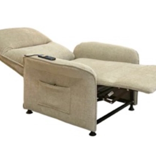 SILLON RELAX MASAJE SHIATSU TEJIDO BEIGE ARENA - Imagen 1