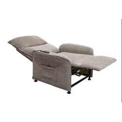 SILLON RELAX MASAJE SHIATSU TEJIDO GRIS TABACO - Imagen 1