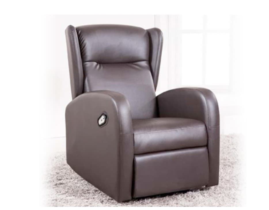 SILLON RELAX TRADE LEVANTAPERSONAS TEJIDO SIMIL PIEL CHOCOLATE - Imagen 1