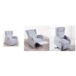 SILLON RELAX TRADE  OREJERO ELEVADOR TEJIDO BALI GRIS PEARL - Imagen 2