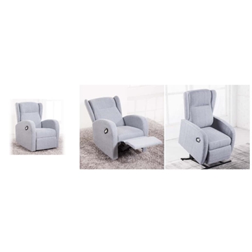 SILLON RELAX TRADE  OREJERO ELEVADOR TEJIDO BALI GRIS PEARL - Imagen 2